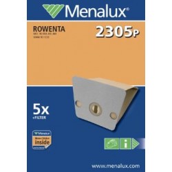Menalux 2305 P - Sacchetti di carta per aspirapolvere Rowenta, confezione da 5