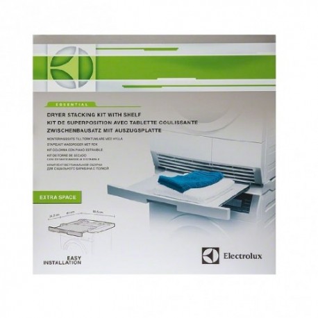 Electrolux Essential Staking Kit con tavoletta estraibile ,kit adatto a lavatrici e dryer con profondità comporesa tra 54 60cm