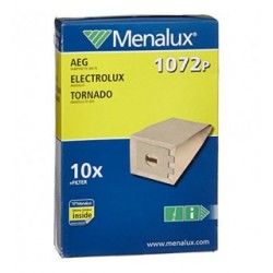MENALUX 9001967281 Sacchetti di Carta Compatibili 1072P per Aspirapolvere AEG, Electrolux e Tornado